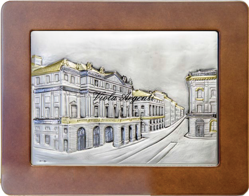 Quadro Teatro la scala Milano di . Argento online