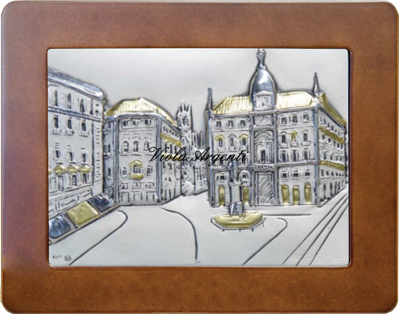 Quadro Piazza San Babila di . Argento online