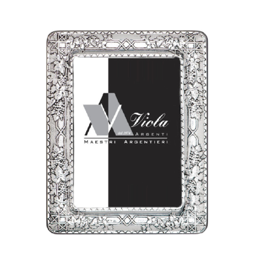 Cornice foglie uva di . Argento online