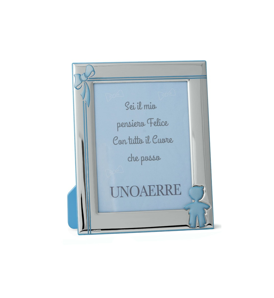 Cornice bimbo con fiocco di Unoaerre. Argento online