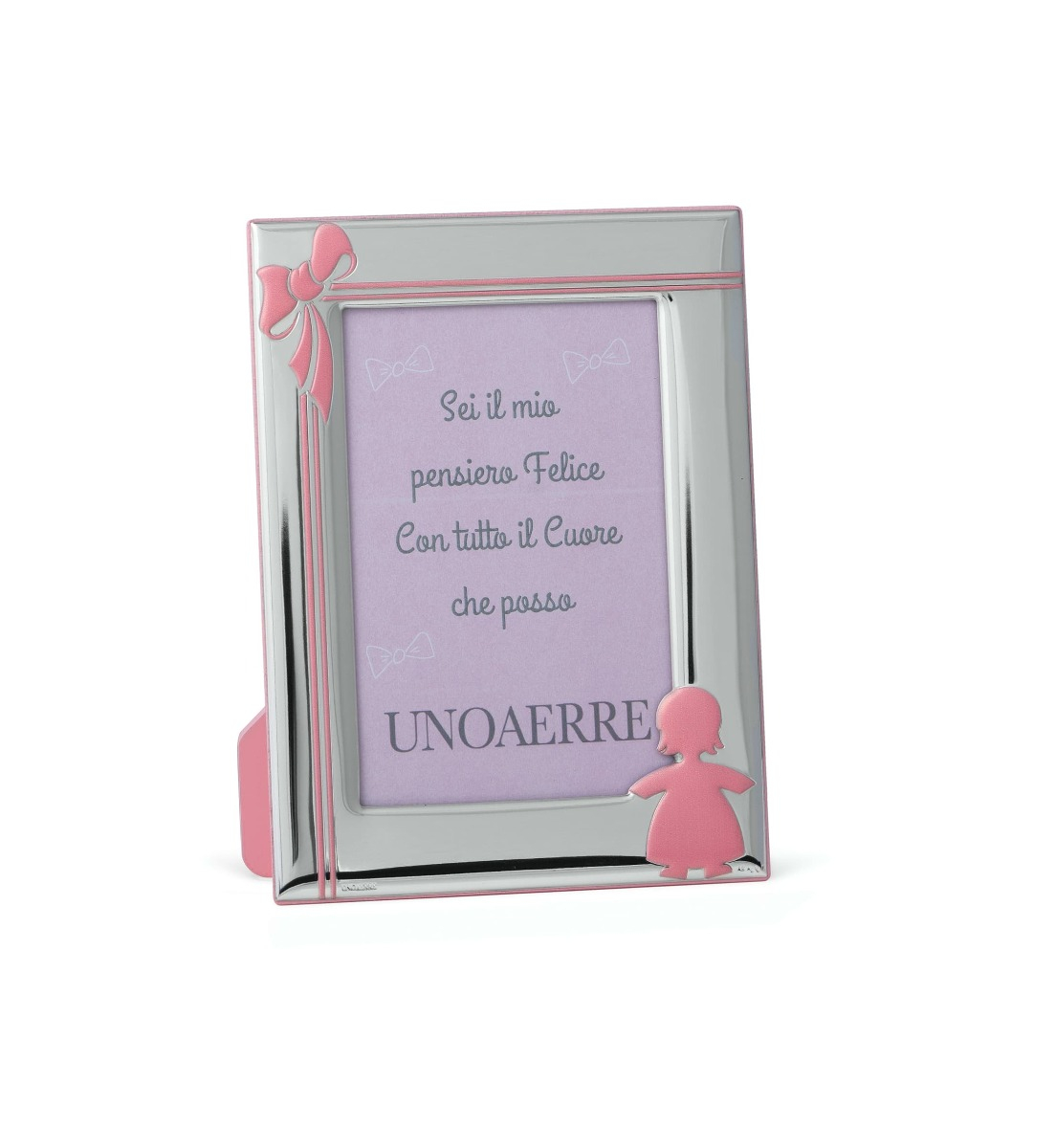 Cornice bimba con fiocco di Unoaerre. Argento online