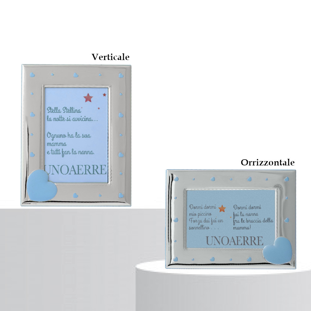 Cornice bimbo cuore di Unoaerre. Argento online