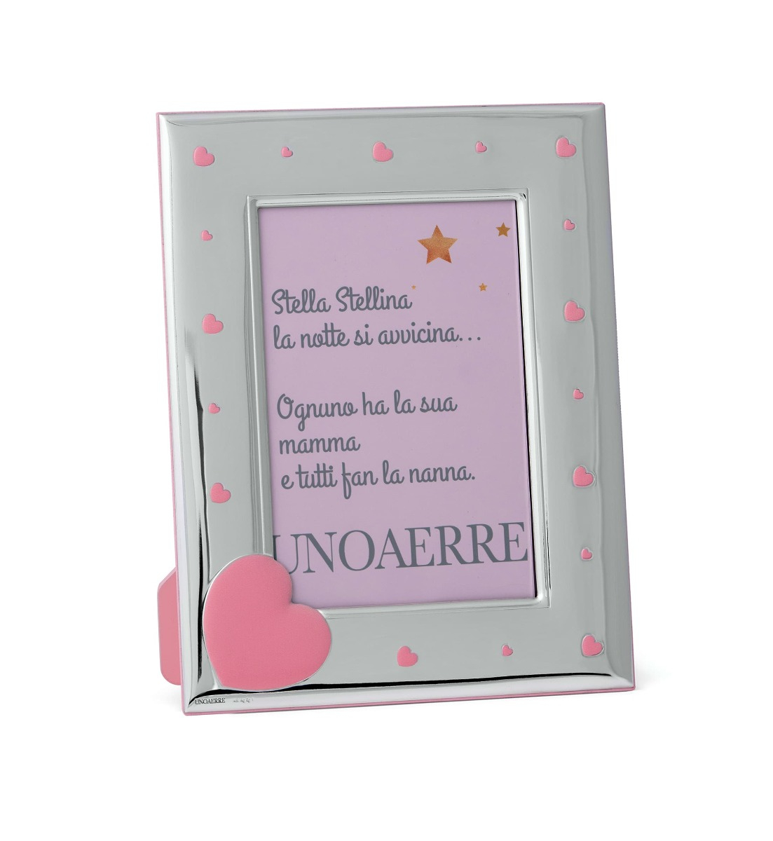Cornice bimba cuore di Unoaerre. Argento online