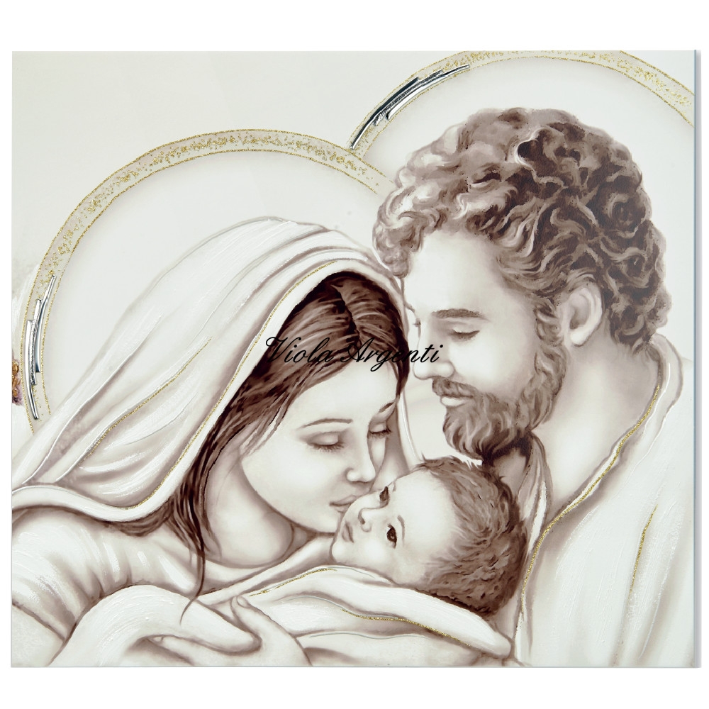 Quadro argento Sacra famiglia di . Argento online