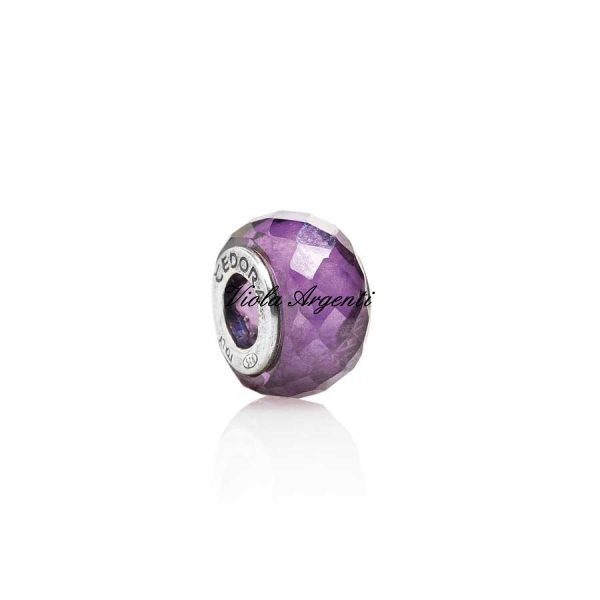 Charm sfaccettato viola di Tedora. Argento online