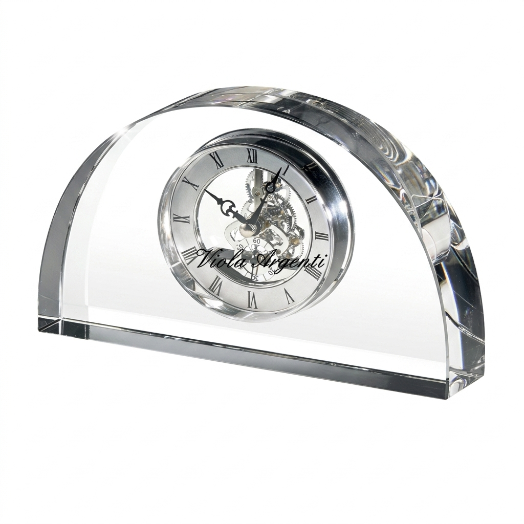 Orologio mezzaluna in cristallo di . Argento online