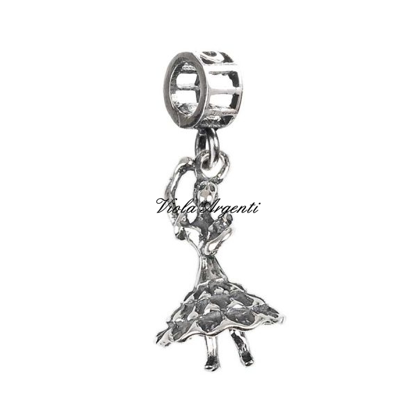 Charm pendente ballerina di Tedora. Argento online
