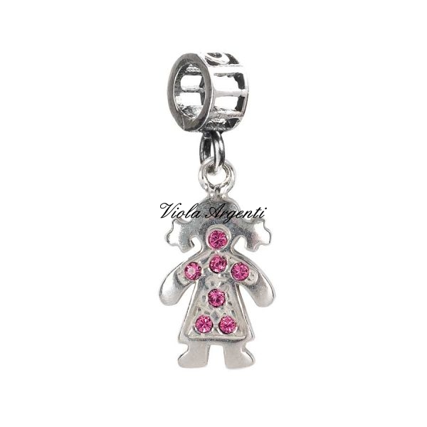 Charm pendente bima swarovski di Tedora. Argento online