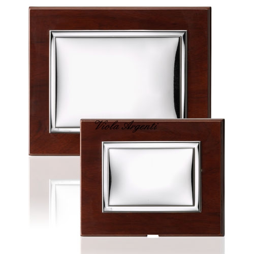 Targa in argento bilaminato e legno di . Argento online