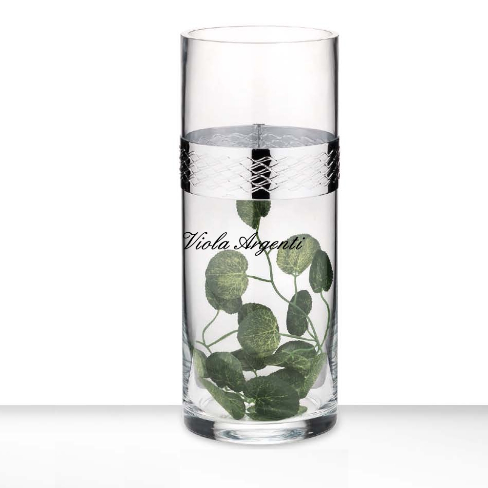 Vaso con fascia intreccio di . Argento online