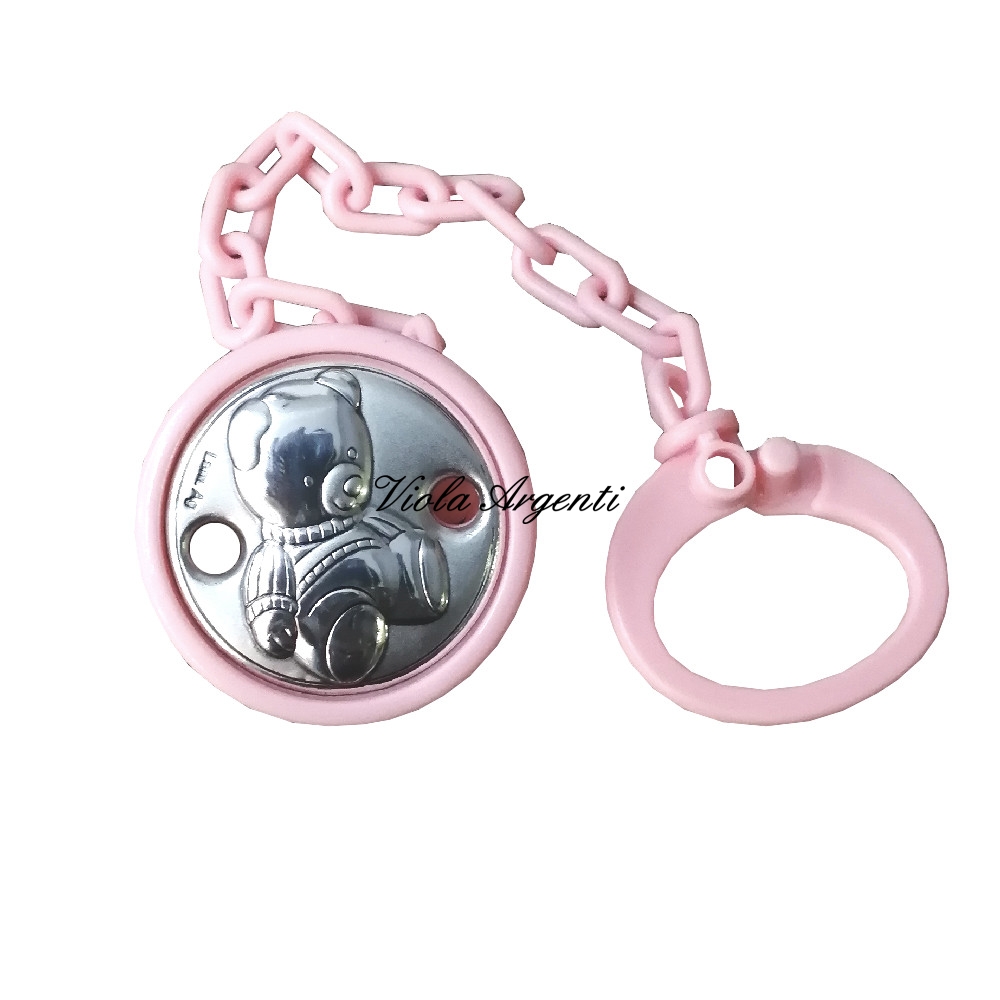 Portaciuccio rosa orsetto di . Argento online
