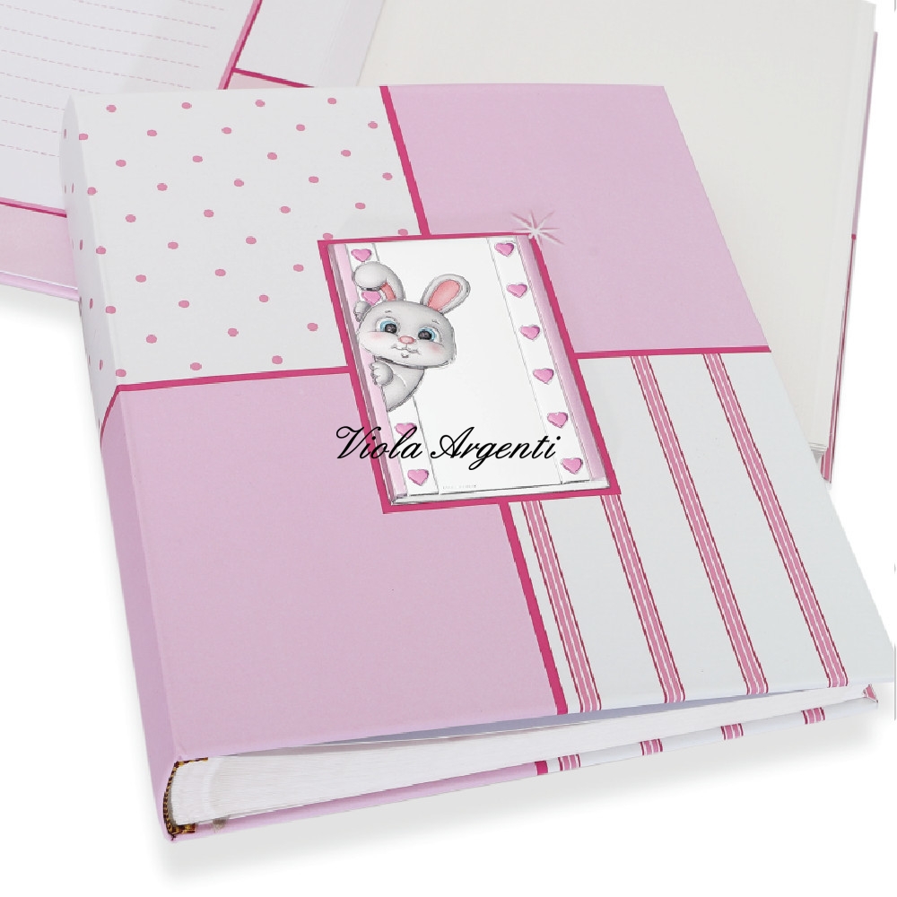 Album nascita coniglietto rosa di . Argento online