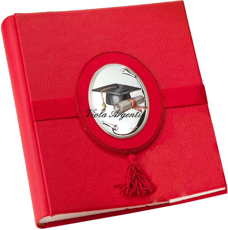Album laurea con corda rossa di . Argento online