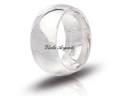 Fedina di fidanzamento 10mm di Unoaerre. Argento online