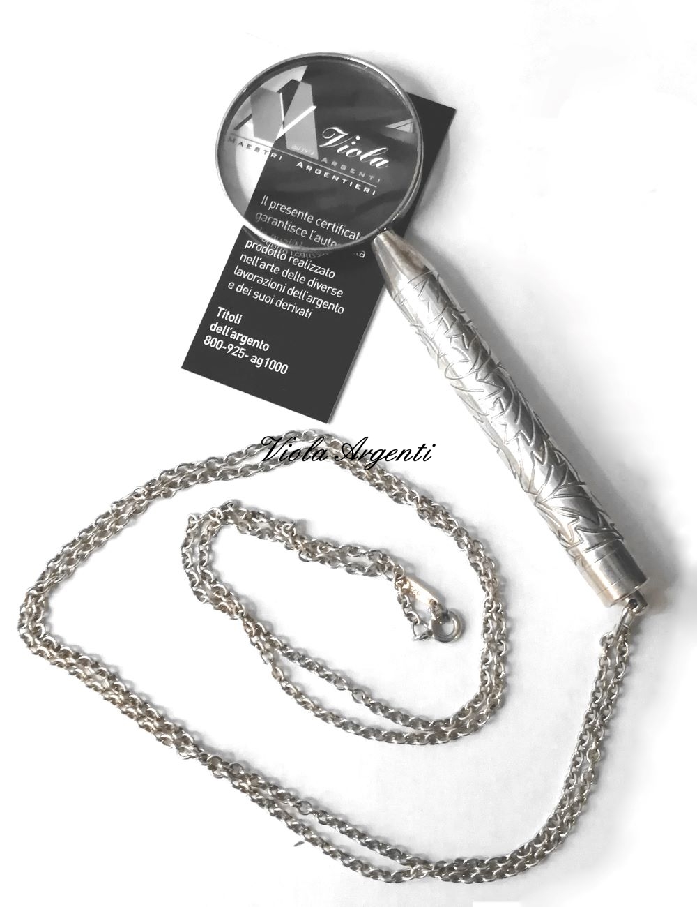 Lente incisa di . Argento online