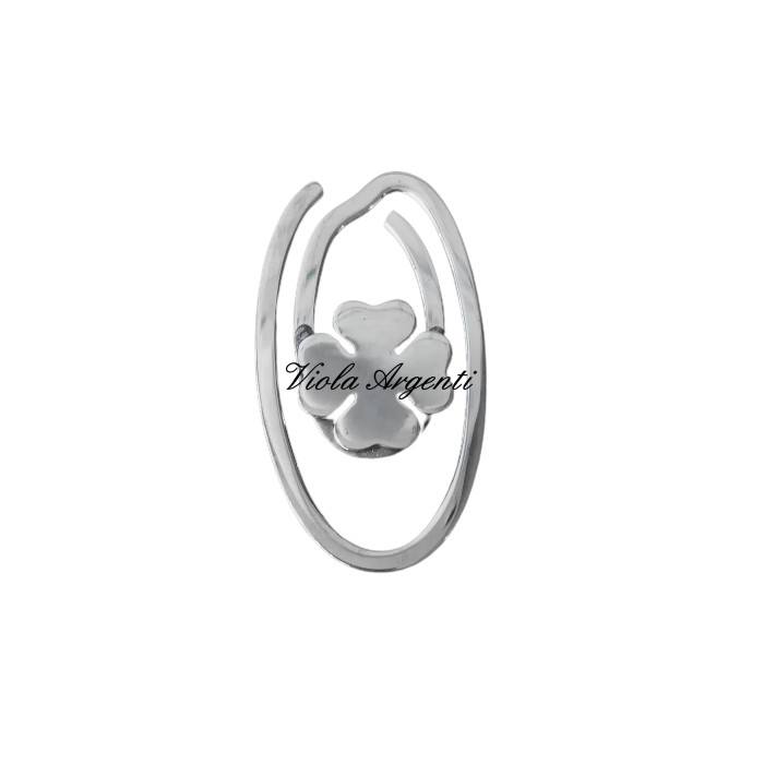 Fermasoldi ovale quadrifoglio di . Argento online