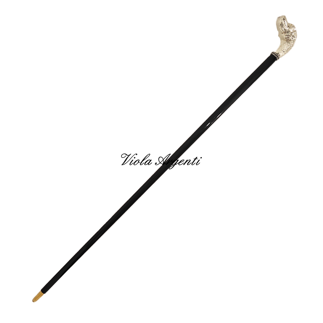 Bastone con cane da caccia di . Argento online