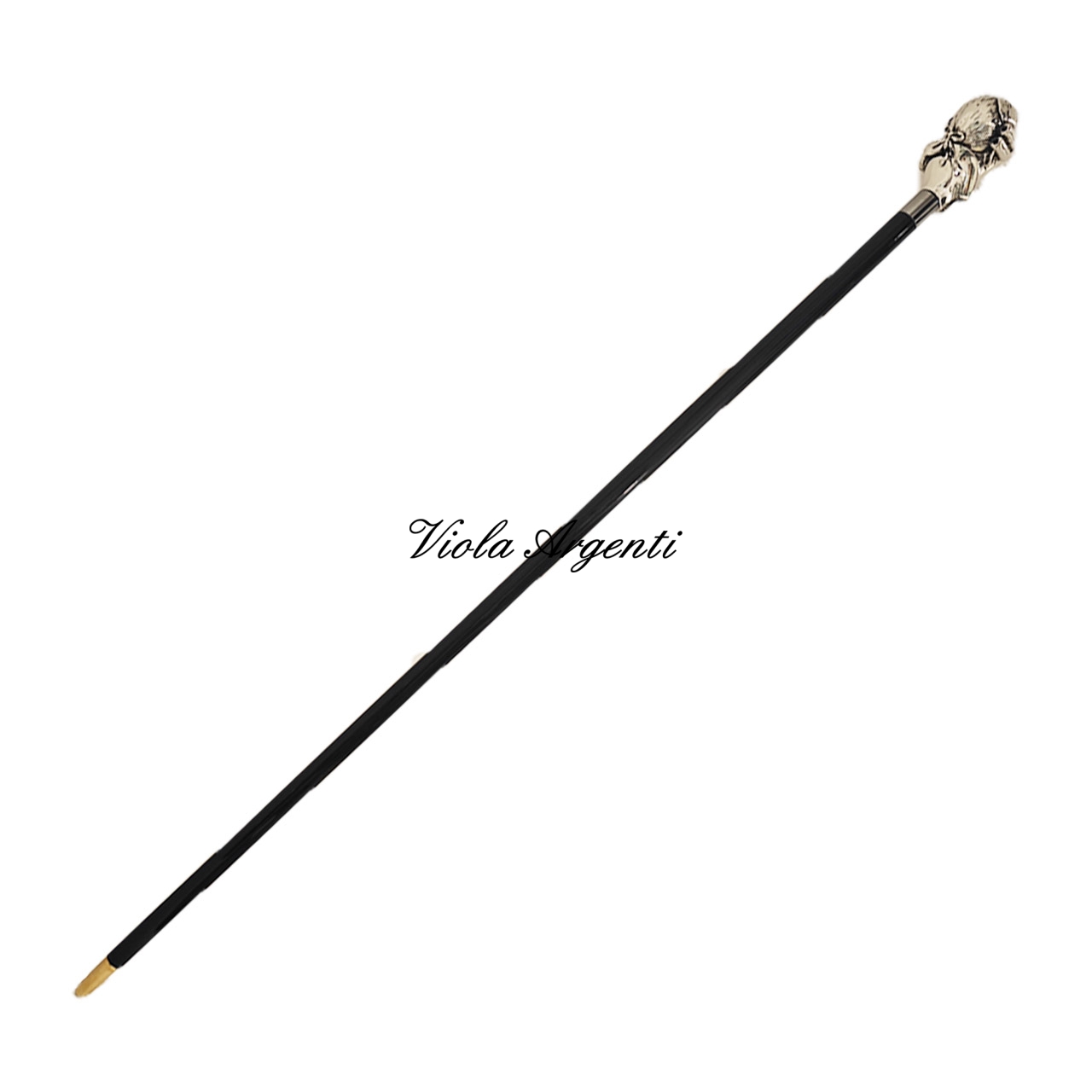 Bastone con testa Casanova di . Argento online