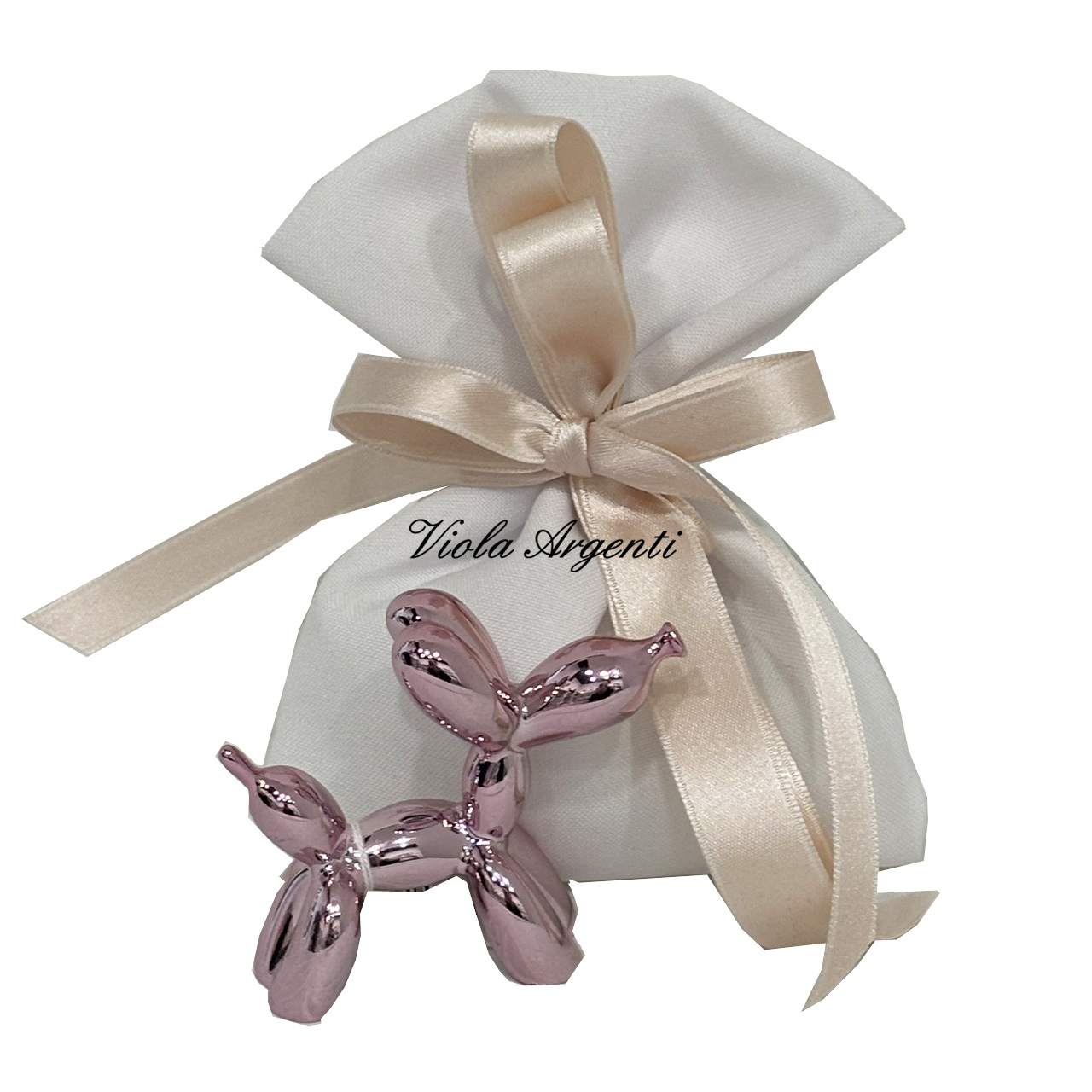 Sacchetto con cane palloncino di . Argento online