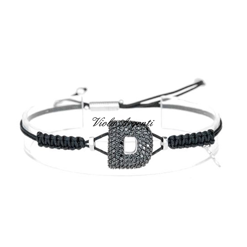 Bracciale con iniziale D di ibamboli. Argento online