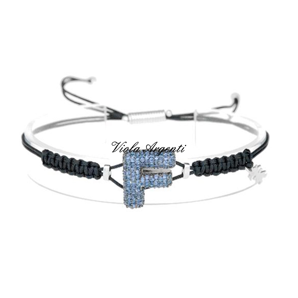 Bracciale con iniziale F di ibamboli. Argento online