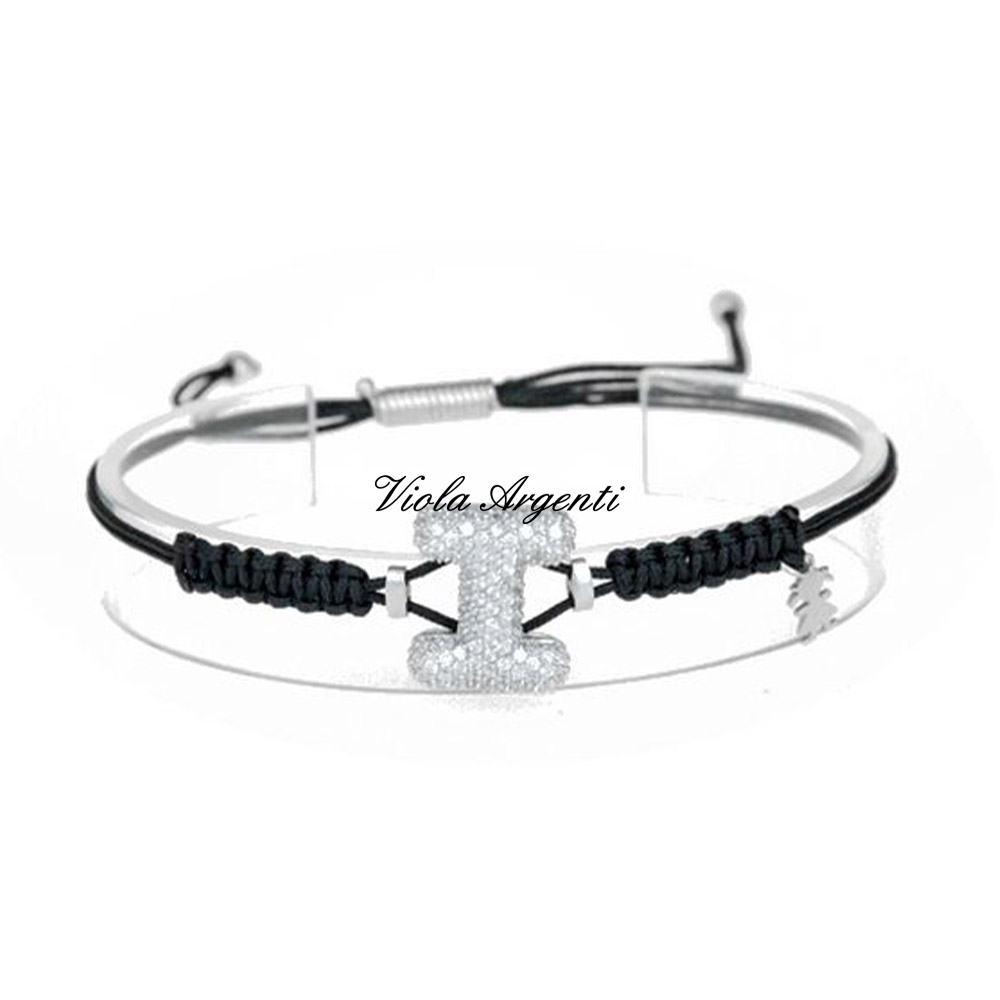 Bracciale con iniziale I di ibamboli. Argento online