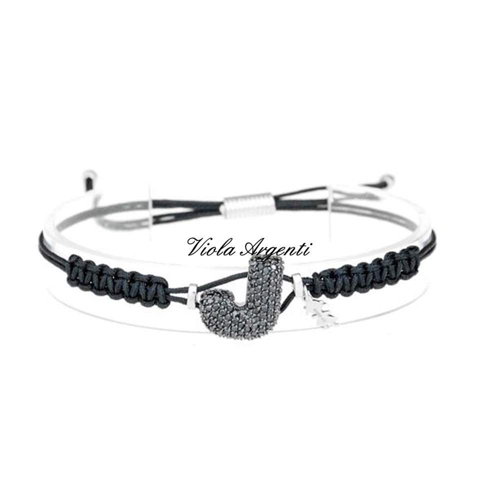Bracciale con iniziale J di ibamboli. Argento online