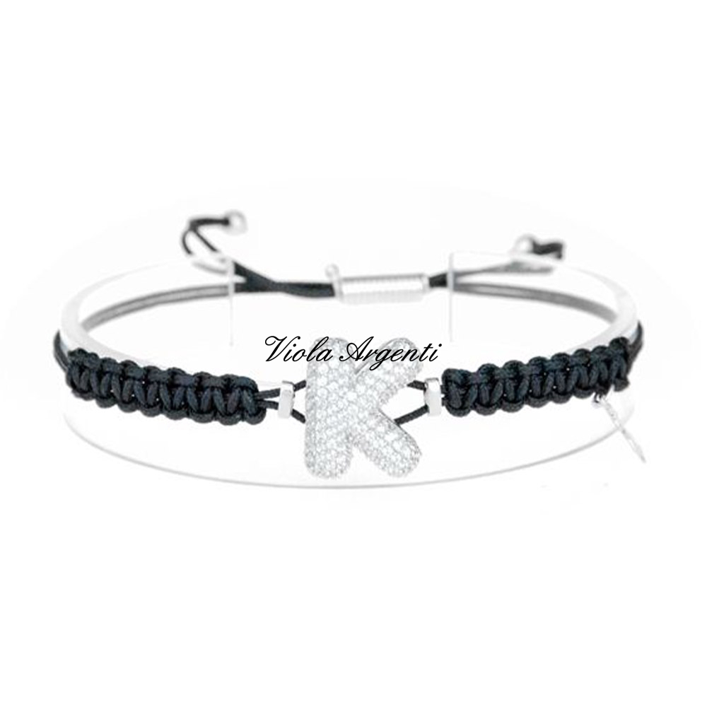 Bracciale con iniziale K di ibamboli. Argento online