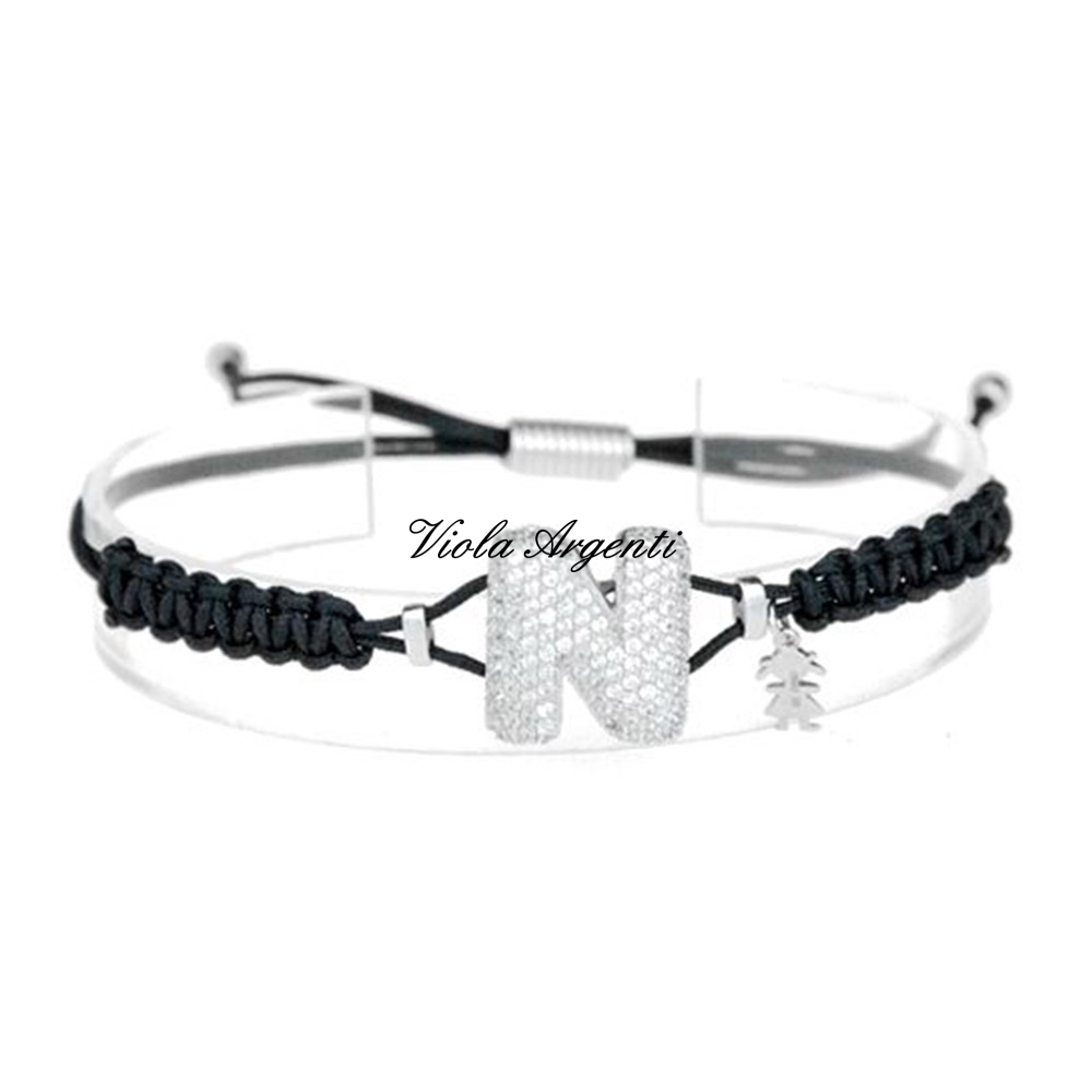 Bracciale con iniziale N di ibamboli. Argento online
