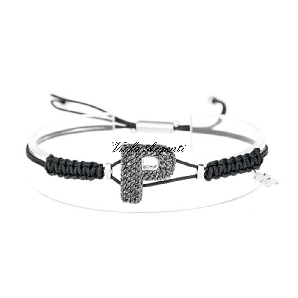 Bracciale con iniziale P di ibamboli. Argento online