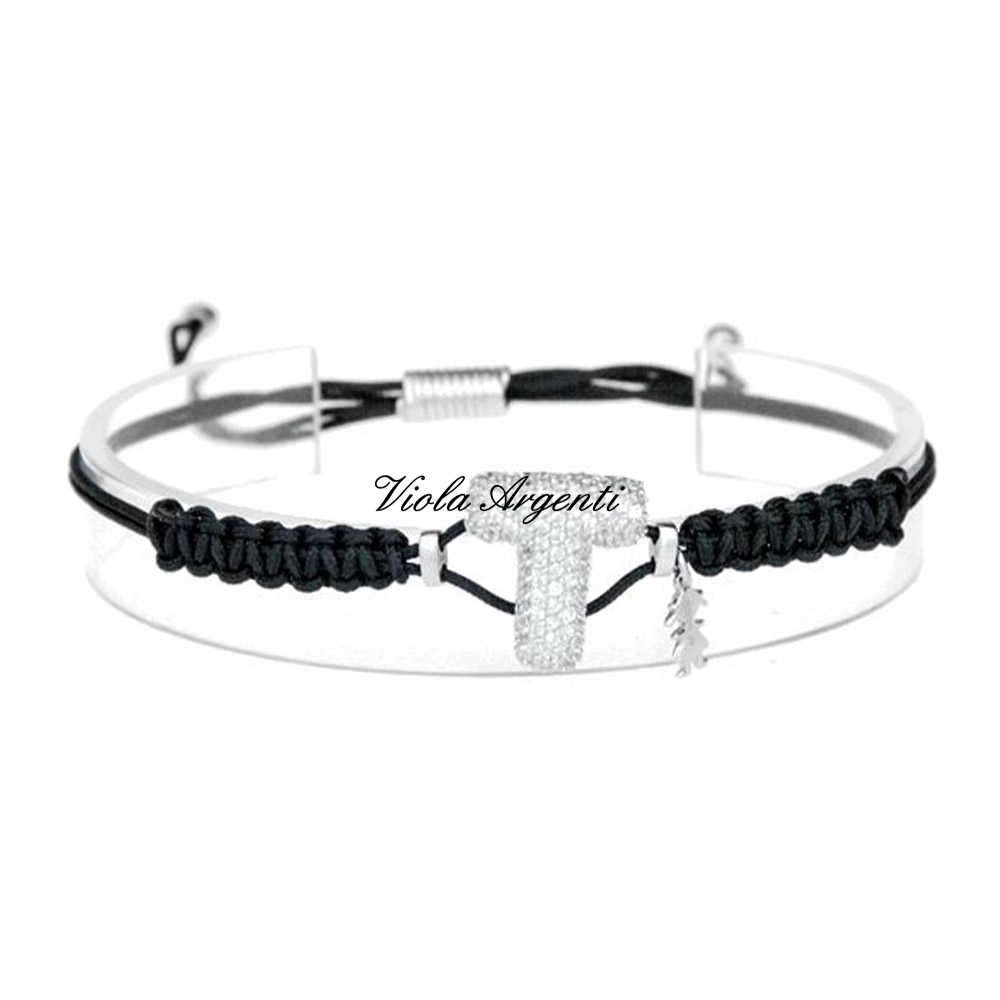 Bracciale con iniziale T di ibamboli. Argento online