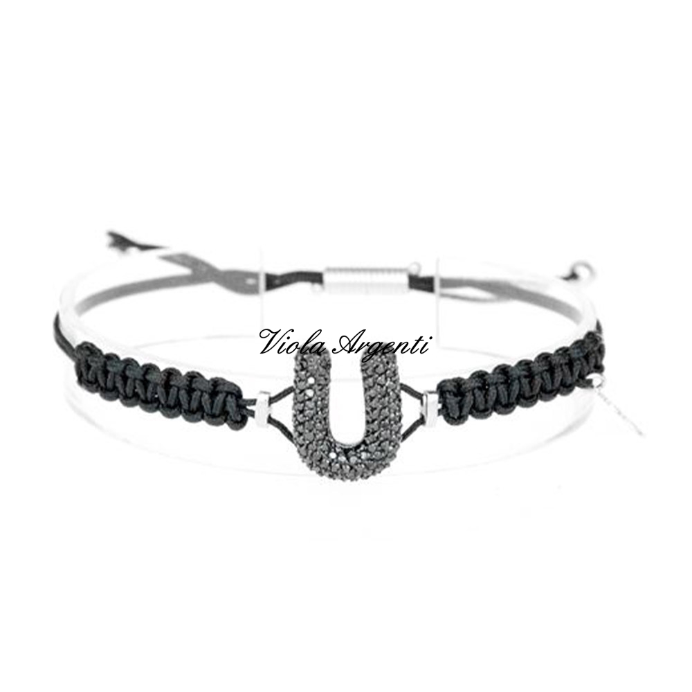 Bracciale con iniziale U di ibamboli. Argento online