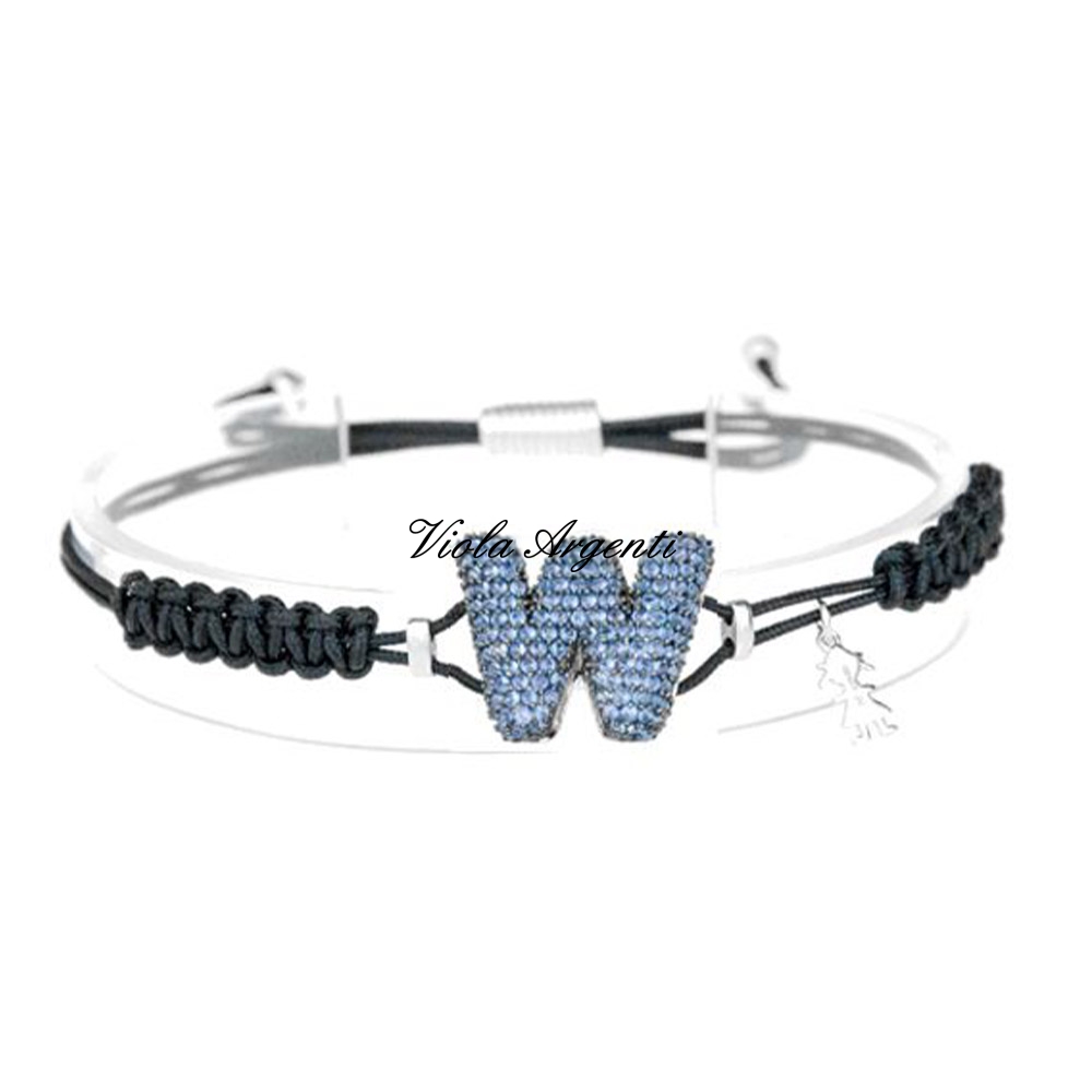 Bracciale con iniziale W di ibamboli. Argento online