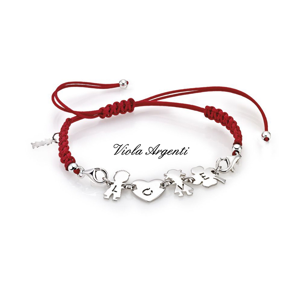 Bracciale LOVE su sagola di ibamboli. Argento online