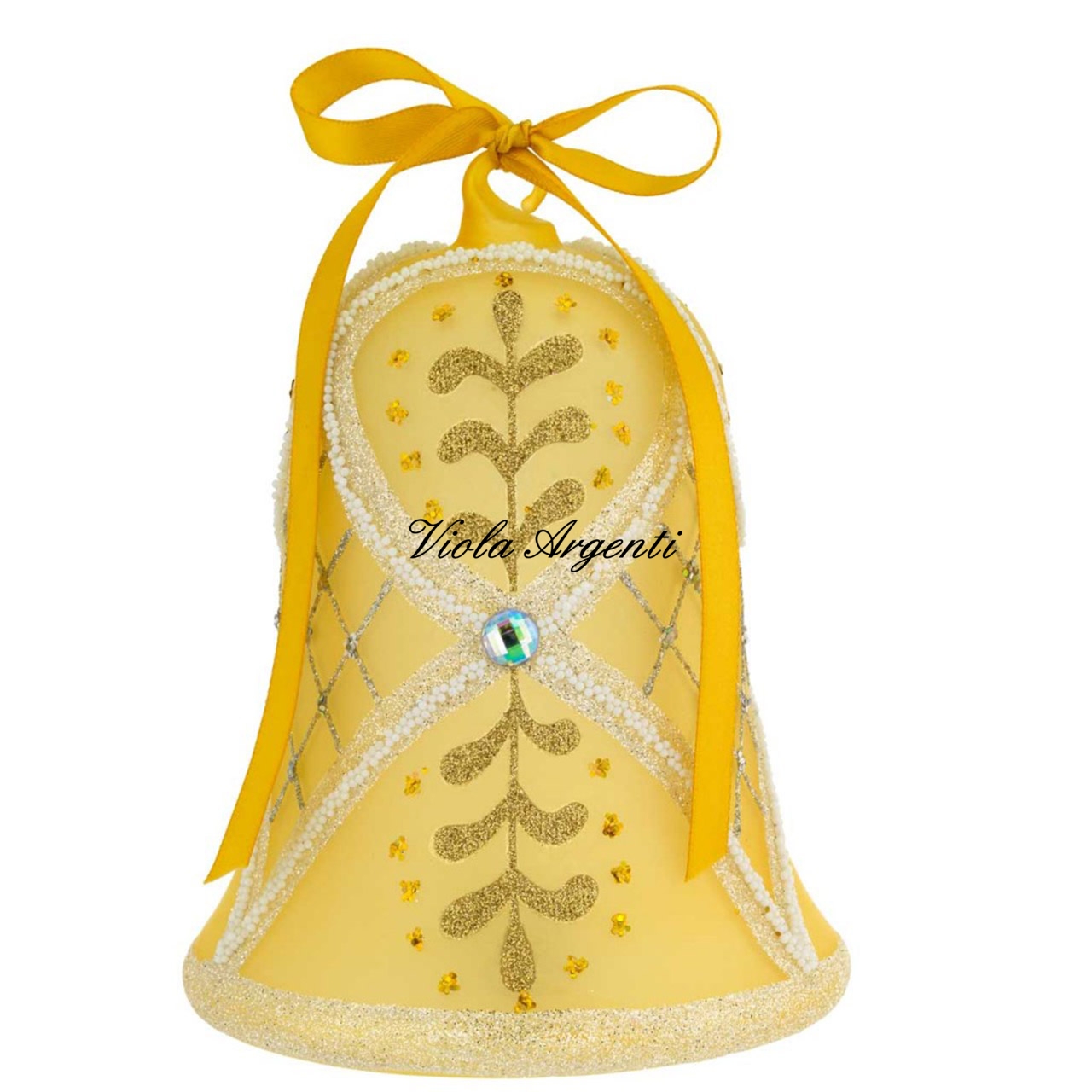 Campanella pasquale gialla con led di . Argento online