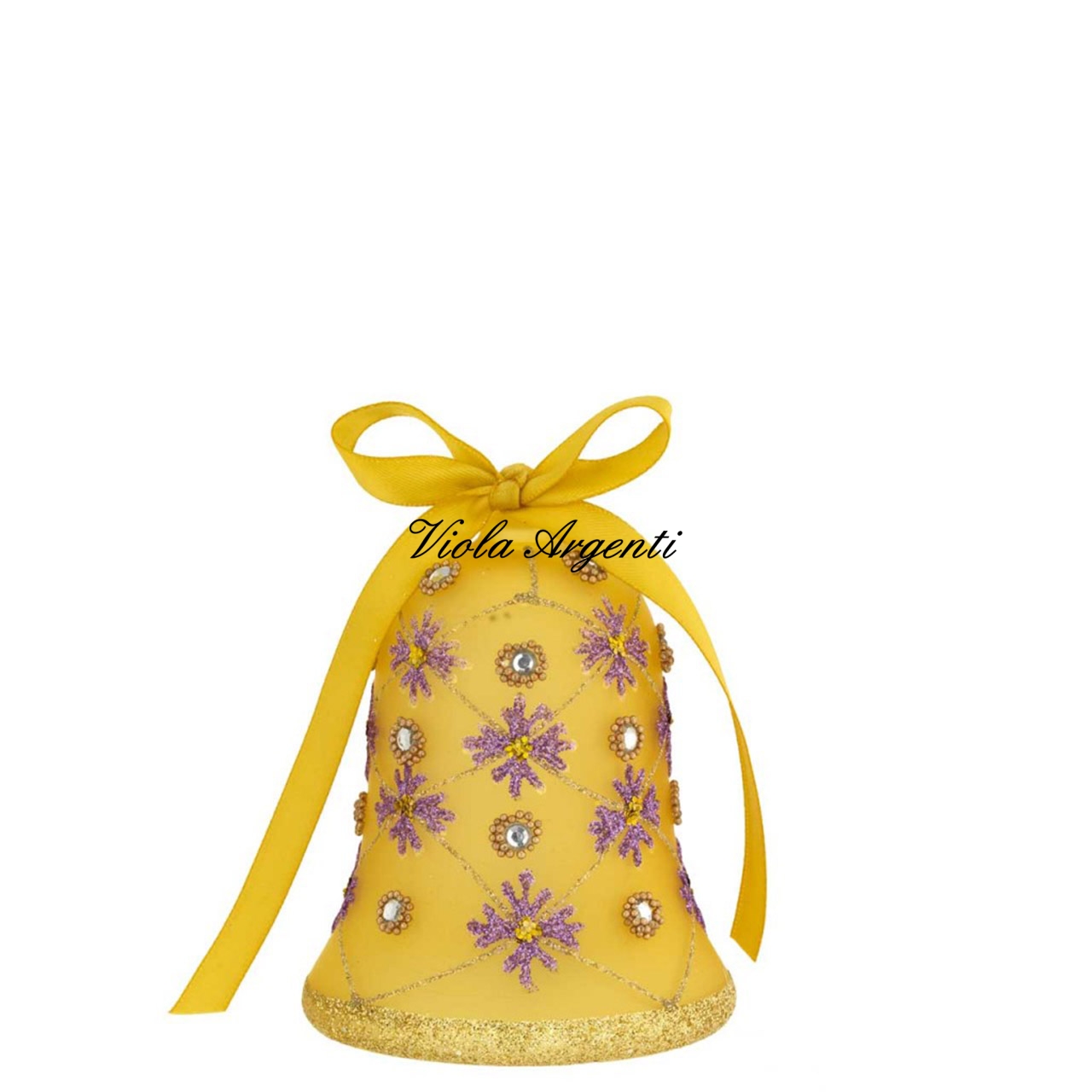 Campanella pasquale gialla con led di . Argento online