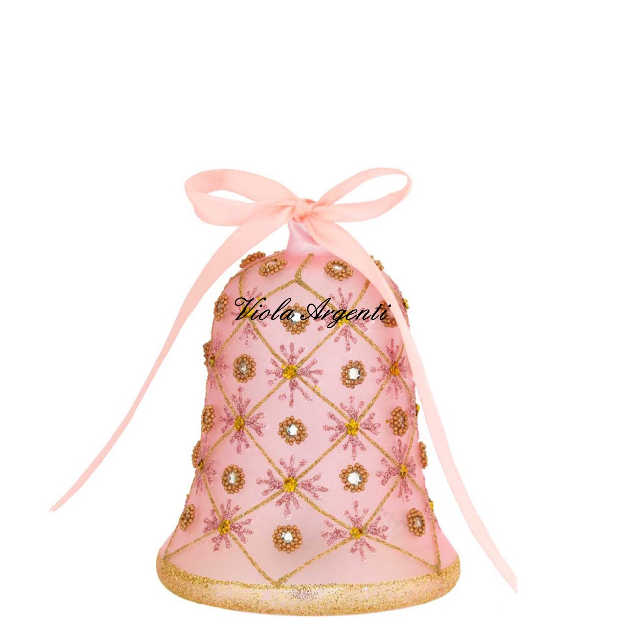 Campanella pasquale rosa con led di . Argento online