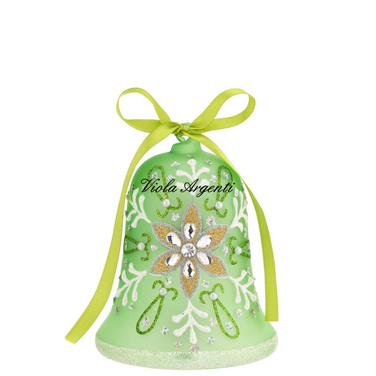 Campanella pasquale verde con led di . Argento online