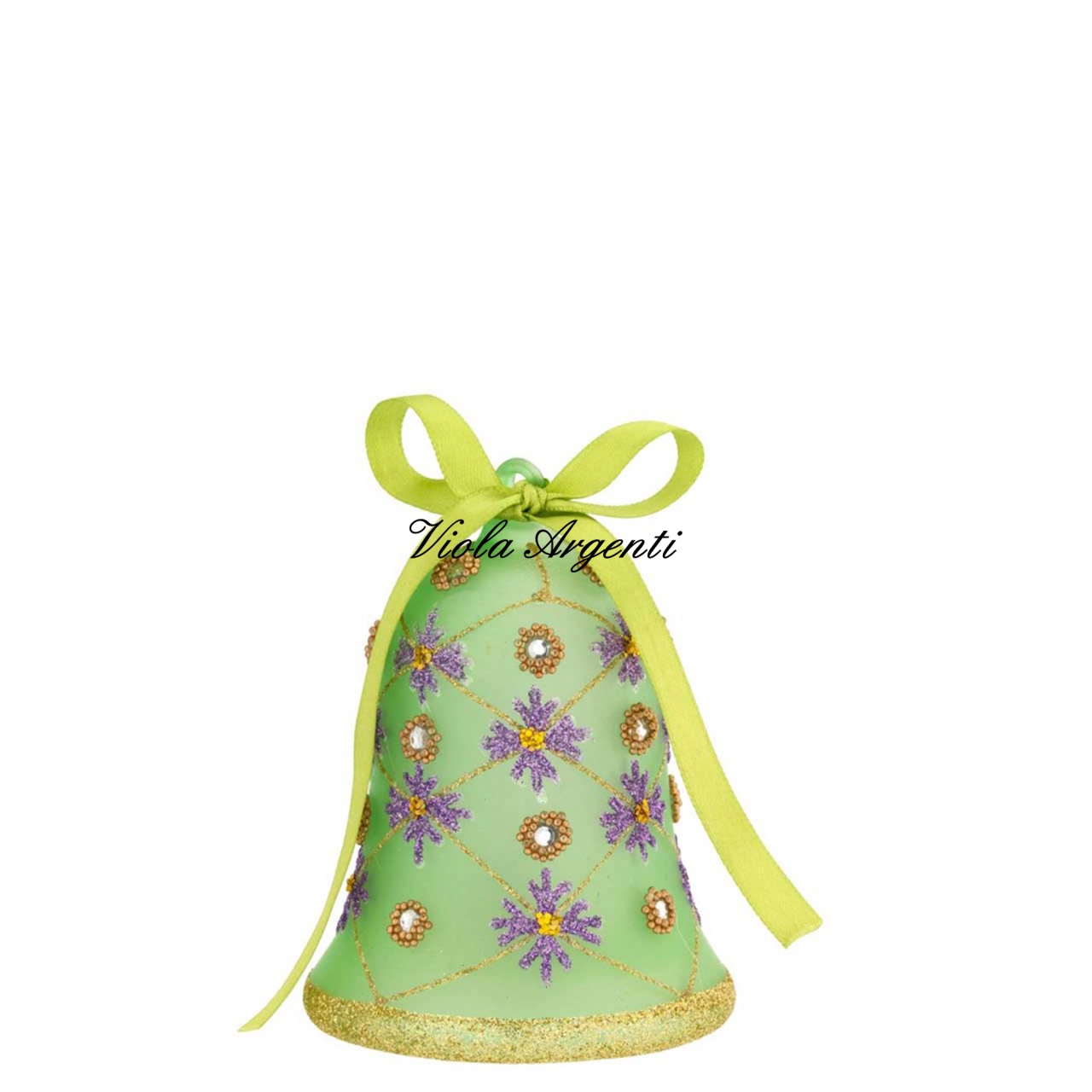 Campanella pasquale verde con led di . Argento online