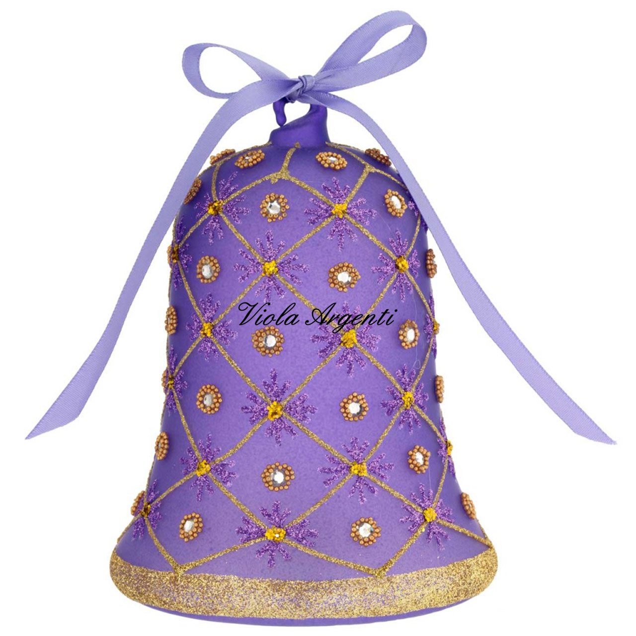 Campanella pasquale viola con led di . Argento online