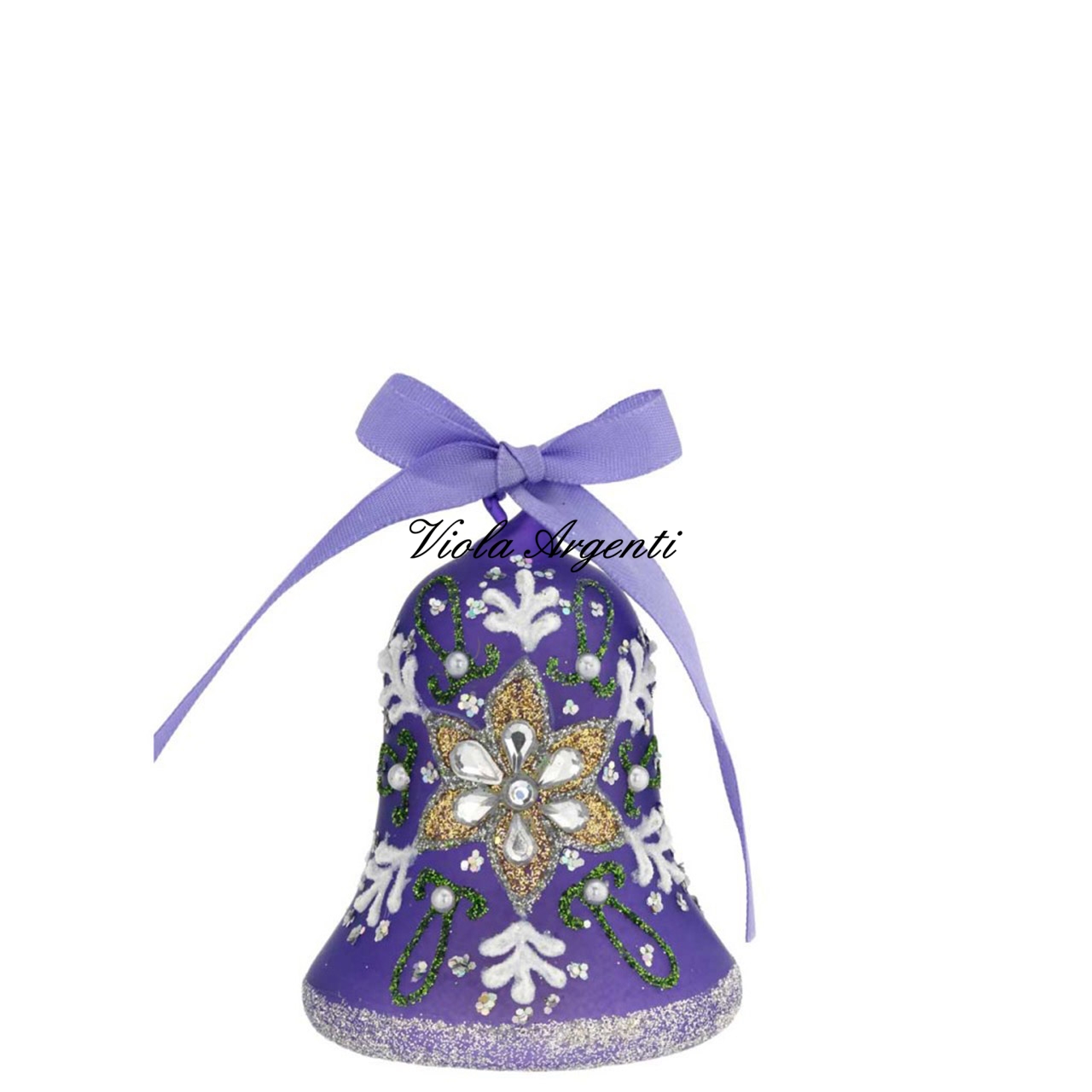 Campanella pasquale viola con led di . Argento online