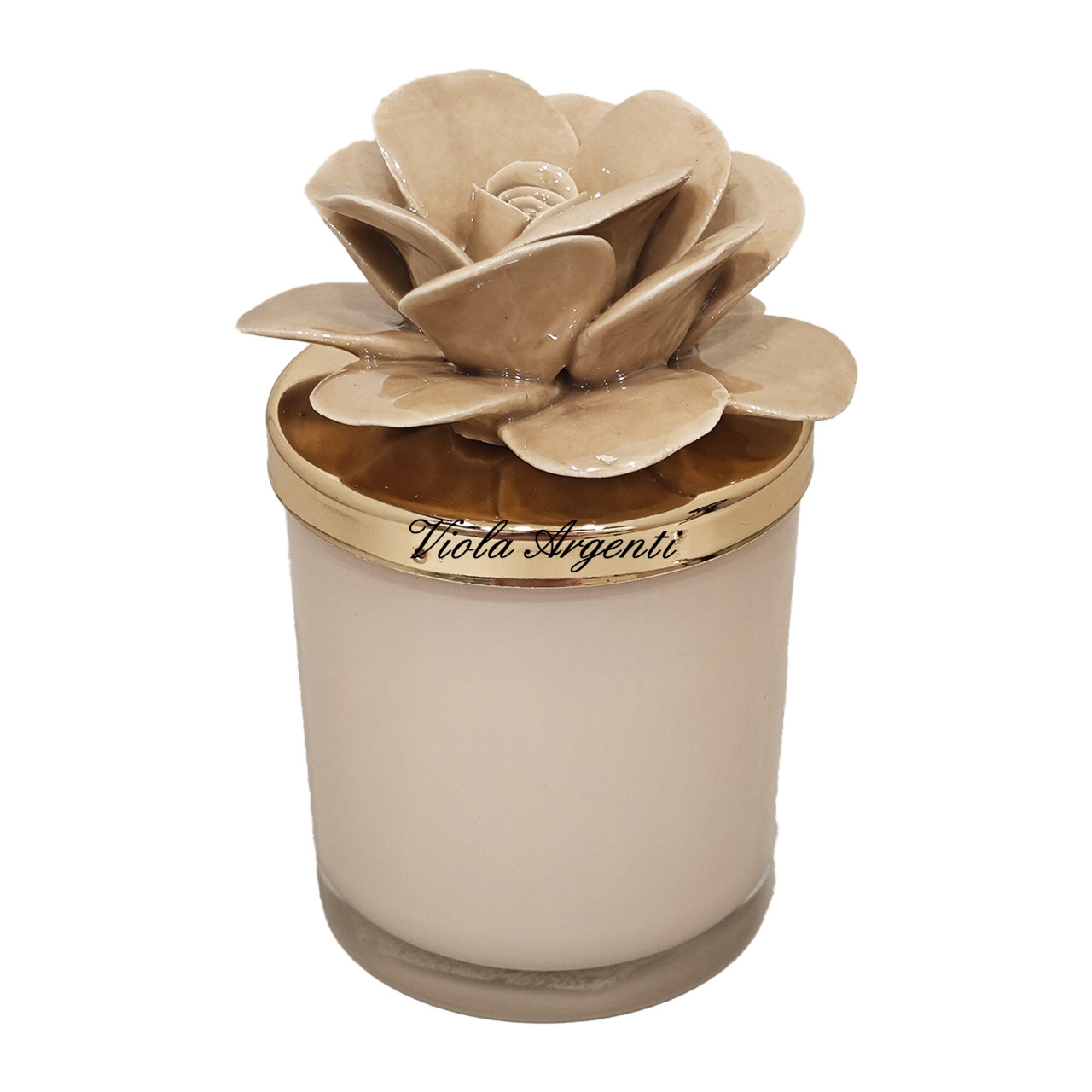 Candela rosa di maggio porcellana avorio di . Argento online
