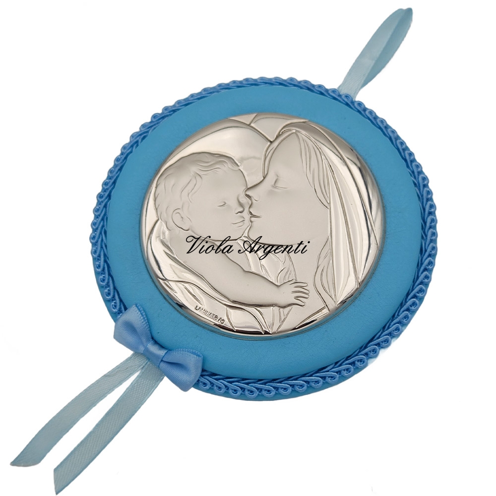 Capoculla azzurro Madonna con carillon di . Argento online