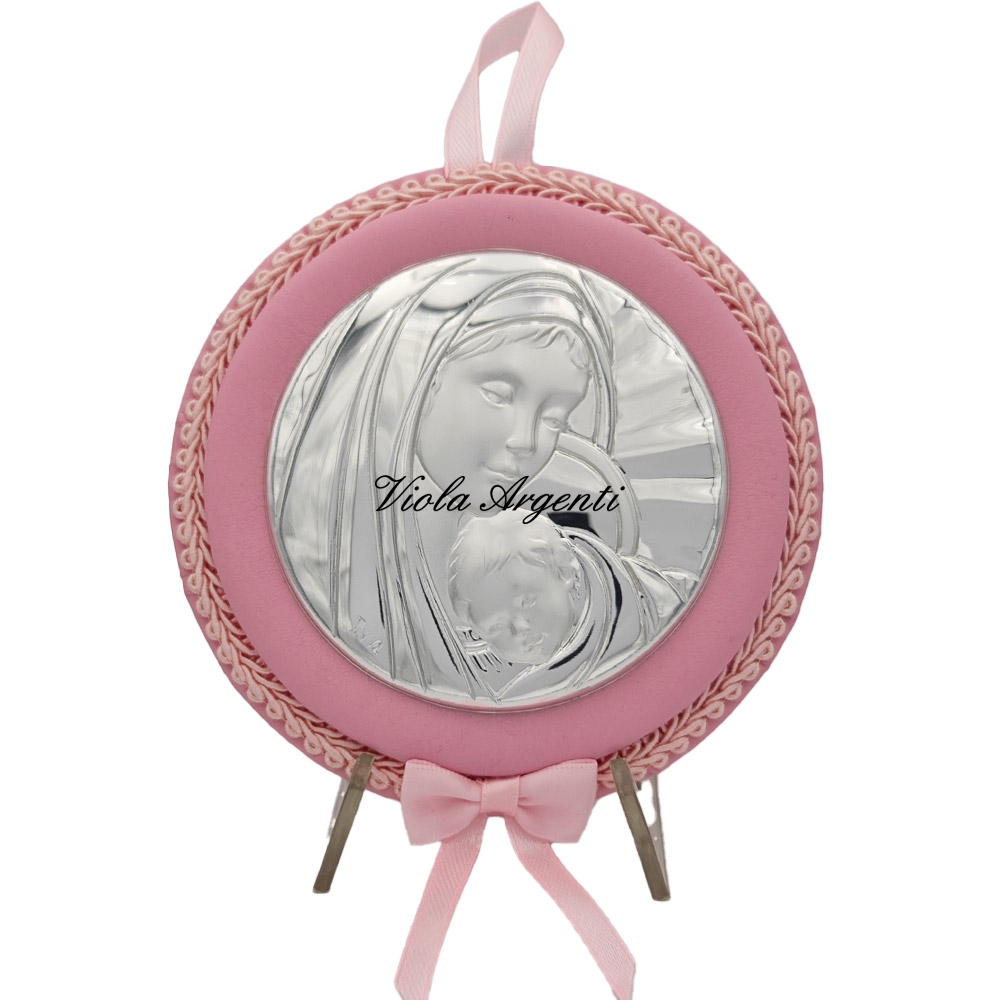 Capoculla rosa Madonna con carillon di . Argento online