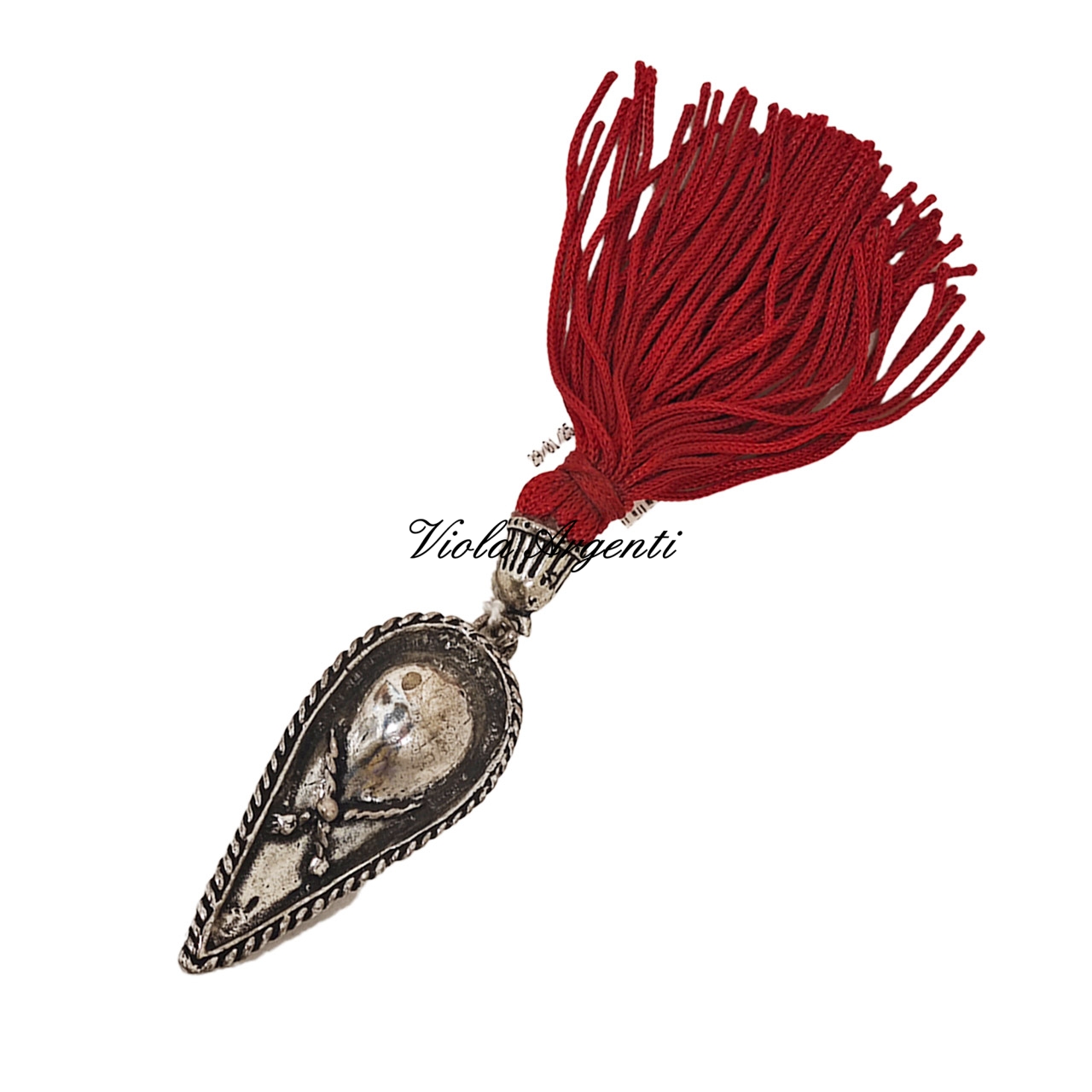 Cappello laurea nappina rossa di . Argento online