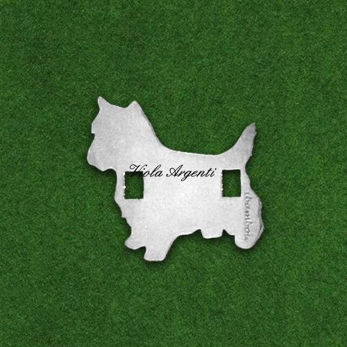 Ciondolo cane Yorkshire Terrier - Schnauzer di ibamboli. Argento online