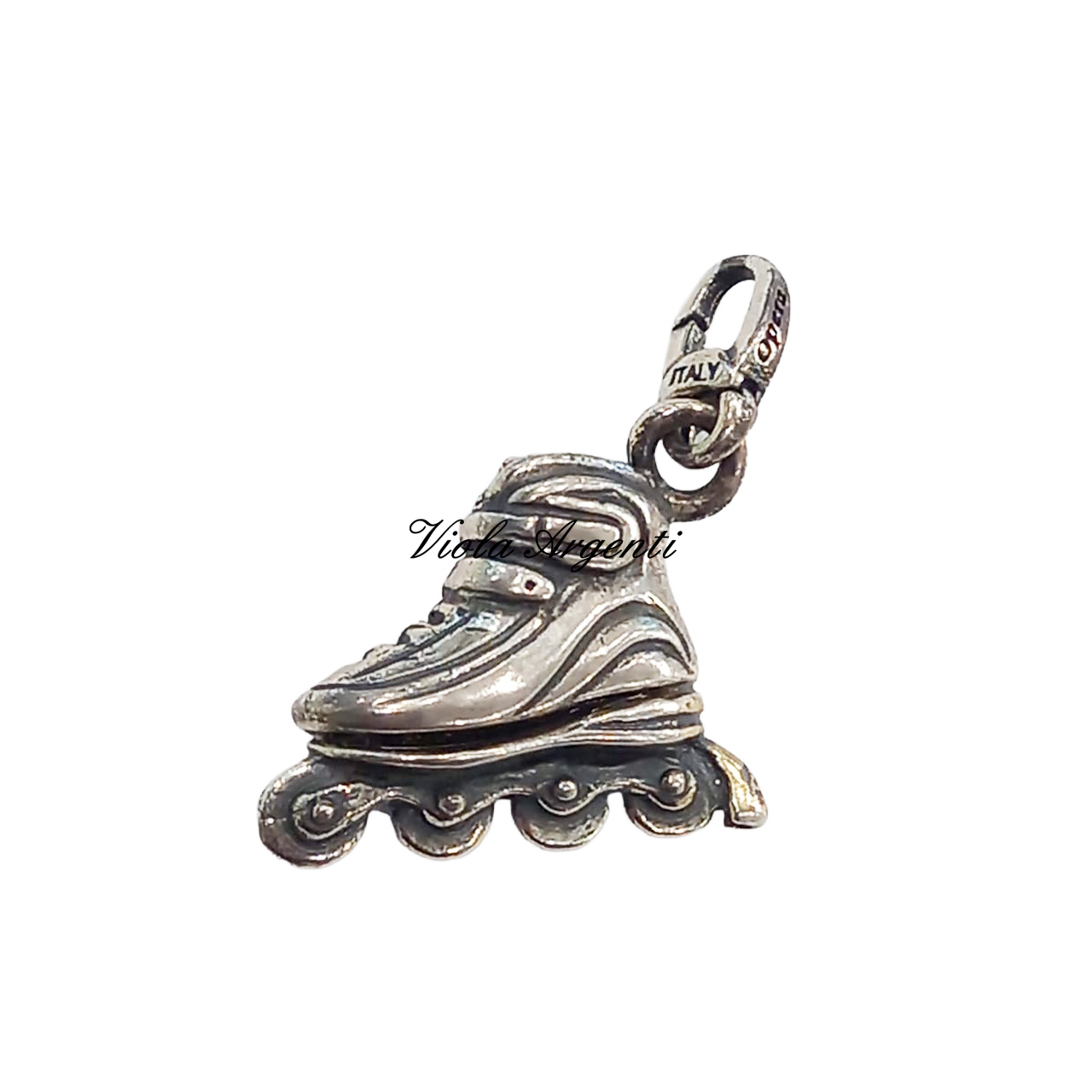 Ciondolo pattini in linea in argento 800 di . Argento online