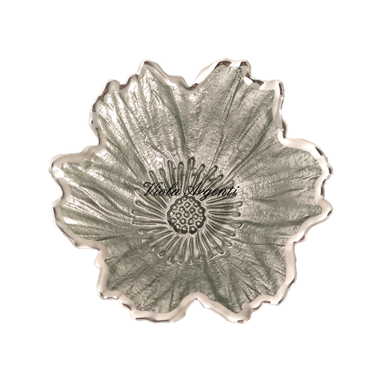 Ciotola a fiore color argento di . Argento online