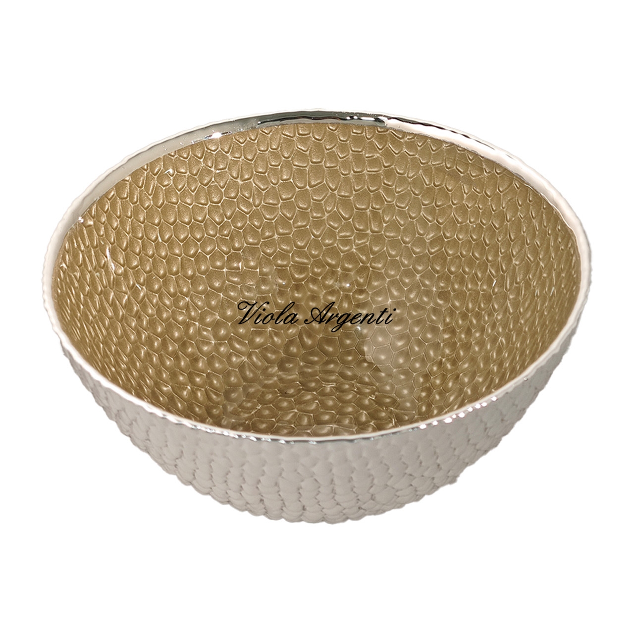 Ciotola grain oro perlato di . Argento online