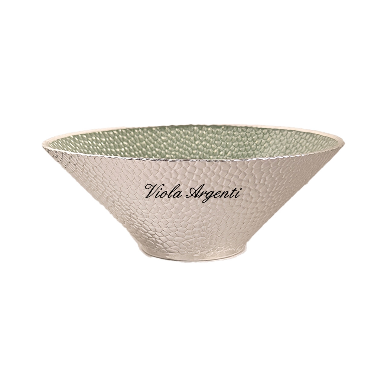 Ciotola argento e smalto verde di . Argento online
